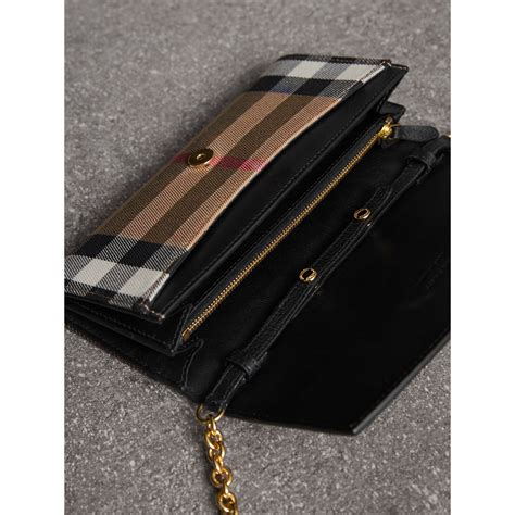 burberry mini chain wallet|burberry check wallet.